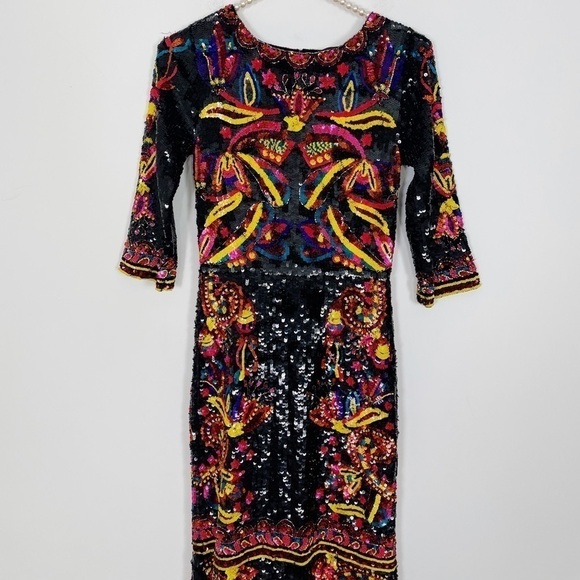 New Alice + Olivia Jae Sequin Gown - Picture 9 of 11